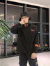 marwerl 欧美潮牌卫衣男款2024新款冬季宽松潮流春秋款上衣长袖加绒美式 419黑色 XL 实拍图