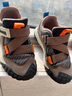 JEEP吉普儿童运动鞋春秋男童跑步鞋6-12岁女童皮面老爹鞋 黑橘30 实拍图