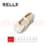 百丽（Belle）童鞋女童小蝴蝶黑皮鞋幼童宝宝鞋学步鞋春秋款儿童单鞋时尚公主鞋 杏色 28 参考脚长174mm 实拍图