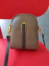 西柏莱夏季新款真牛皮手机包包女士迷你斜挎小包包时尚洋气mini贝壳包女 卡其色(亚光) 实拍图