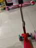 米高滑板车儿童可折叠可调高低带闪光三轮滑滑车踏板车2-3-12岁 小童红色 实拍图