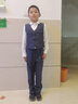 衣诺坊儿童西服套装花童男童演出服西服休闲主持人礼服 普灰6:西服 西裤 马甲 衬衫 配饰 140 （建议体重：54-67斤） 实拍图