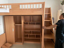 韩穆上面床下桌小户型儿童床交错式带书桌衣柜一体高架床省空间双层床 1200*1900 梯柜+高架床+衣柜+书柜+床垫 实拍图