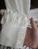 香蕉宝贝（BANANA BABY）春秋季法式小众系带领气质长袖衬衫女上衣D213CS589 白色 S 实拍图