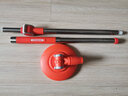 大卫旋转拖把杆加强粗杆细杆伸缩杆圆盘配件D9拓朴通用原装配件 杆+塑料盘 桔色 实拍图