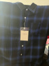 Matri Mr长袖衬衫男四季上衣男青少年学生宽松大码格子衬衫打底衬衣 红色+蓝色 5XL（200-245斤） 实拍图