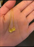 六福珠宝 足金栀子花黄金项链女款套链含吊坠 计价 GMGTBN0009A 约4.40克 实拍图