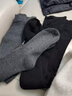 俞兆林2双加厚保暖过膝袜子女士长筒袜毛圈秋冬盖大腿毛巾高筒长袜子女 1黑+1深灰8867 均码 实拍图