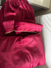 曲果（QUGUO）品牌睡衣女士秋冬季长袖海岛绒冬天薄款绒质秋冬款开衫家居服套装 H811001大红色 M 【建议80-100斤】 实拍图
