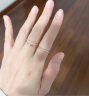AJIDOU阿吉豆双环镶钻闪耀开口戒指时尚甜美活口指环可微调首饰品女日常佩戴 玫瑰金 实拍图