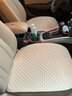 铄行适用于奥迪宝马奔驰专用  亚麻汽车坐垫 四季通用单片座垫无靠背 100%天然亚麻三件套(米色) 奥迪Q5L/Q3/Q5/Q7/Q8/Q2L 实拍图