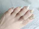美杜 穿戴甲脚指甲美甲贴夏天满钻光疗脚指甲手工贴钻美甲片甲片 香槟闪钻 24片 实拍图