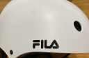 FILA斐乐轮滑护具套装护膝滑板头盔儿童滑冰自行车平衡车女防摔男成人 FILA经典白+白色护具套装 XS码(建议30-60斤) 实拍图
