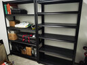 Honey Cute货架置物架角钢家用仓储超市收纳架储物架落地杂物钢制储物间层架 黑色五层 长120*宽50cm 加厚通体立柱高1980 实拍图