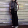 牧唯裤子男女春秋夏季新款直筒垂坠感工装运动宽松休闲阔腿百搭长裤子 259黑色（棉） L 实拍图