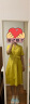 MM麦檬夏季纯棉柠檬黄短袖a字气质收腰衬衫连衣裙女5C4390312 柠檬黄 155/80A/S 晒单实拍图