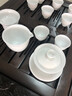 苏氏陶瓷（SUSHI CERAMICS）冰种白瓷茶具套装中国白羊脂玉三才盖碗玉兰功夫茶杯礼盒装 实拍图