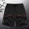 啄木鸟【两件装】冰丝短裤夏季男士薄款五分裤男运动宽松大码休闲沙滩裤 108黑色+108黑色 8XL 实拍图