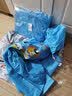 英玛仕（ENGMARSS）儿童雨衣6-12岁小学生雨披男童女童长款带书包位雨衣幼儿园3-6岁 蓝色【双帽檐+书包位+拉链+按扣 L 1件 （适合身高90-110CM) 实拍图