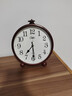 康巴丝（Compas）座钟客厅卧室摆放家用座钟台式带闹钟创意北欧时尚风格大字  2346红木纹 其他 实拍图
