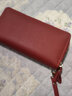 书果儿(SHU GUO ER)新款女士手拿包钱包女长款韩版撞色拼接拉链 枣红#C121 实拍图