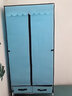 碧桃园 衣柜简易布衣柜钢管加粗加固单人宿舍租房组装加厚布卧室挂衣柜 蓝色 两抽屉70cm 实拍图