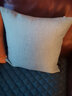 思篇沙发抱枕靠垫客厅加厚纯色亚麻简约汽车办公室腰枕床头靠枕靠背 湖蓝色(加厚素色亚麻) 45*45cm抱枕套+枕芯 实拍图