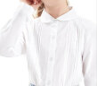 多妙屋女童白衬衫春秋儿童衬衣纯棉小学生校服大童上衣3673白色160 晒单实拍图