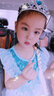 蓓然美（BeiRanMay）爱莎公主裙2025艾莎裙子六一儿童演出服生日礼物洋气泡泡袖网纱裙 公主裙+披风+皇冠+魔法棒 150 （建议身高135-146CM) 实拍图