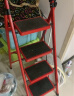 忆琳居梯子家用安全人字梯折叠梯伸缩多功能楼梯便捷扶梯加厚红色四步 晒单实拍图