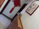 天尚喷画 荷花九鱼图客厅餐厅装饰画国画玄关过道走廊墙画壁画书房墙挂画 九鱼图-2红褐色外框 50*50书房推荐 MDF材质 实拍图