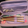 迪士尼（Disney）小学生笔袋 3D大容量文具盒 抗压耐摔EVA铅笔盒 儿童铅笔袋女生 冰雪奇缘2系列 紫色P85134Z 实拍图