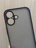 暴走适用苹果16手机壳 iPhone16保护套 硅胶软边半透明撞色磨砂抗指纹男女款防摔壳 幻夜黑 实拍图