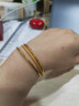 老庙黄金手镯足金三生三世福牌金镯子送妈妈老婆生日节日礼物 福牌60#：约7.2g 实拍图