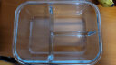 日本玻璃保鲜盒加厚带盖分格收纳盒厨房食品保鲜盒泡菜盒配菜盒冷藏水果盒冷冻保鲜盒透明食盒午餐饭盒 3格(960ml) 晒单实拍图
