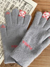 雪茜曼手套女冬季防寒保暖女生手套加厚加绒毛线手套防风可爱触屏手套 实拍图
