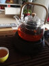 唐述耐高温玻璃提梁煮茶壶烧水泡茶养生壶普洱白茶煮茶器 禅道款煮茶壶+GL55红木色 900ml 实拍图