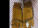 幽米冬季保暖学生挂绳加绒可爱卡通骑车情侣全指连指手套 米色 咖啡布朗熊 实拍图