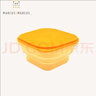 MARCUS&MARCUS marcus婴儿辅食碗 果色宝宝折叠碗马卡龙儿童碗便携餐具 黄色 实拍图