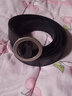 牛正宗2CM无孔圆扣学生腰带女 时尚装饰简约韩国细皮带裤带潮黑色 黑色 实拍图