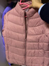 雪中飞时尚百搭休闲羽绒服女立领款短款轻便修身秋季轻薄羽绒服 燕麦色|7185 S 160/84A 实拍图