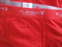 花花公子（PLAYBOY）红背心男本命年纯棉打底大红色过年结婚属龙年红内裤红袜子男套装 2件套：背心+内裤 M 实拍图