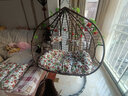 盈姿 吊椅吊篮藤椅 摇篮成人秋千鸟巢 阳台办公室内休闲摇椅躺椅 双人-豪华版-带脚踏-咖啡色 实拍图