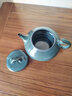 灵青坊青瓷泡茶壶手工茶壶单壶大号陶瓷高档单人功夫茶具家用大容量套装 铁胎藏青一壶两杯 实拍图