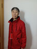 慕姝妈妈装春装外套薄款中长款中年女上衣中老年女装春装风衣服老人装 红色 3XL建议130-140斤左右 实拍图