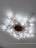 灯强 北欧风格灯具LED主卧室灯轻奢客厅大灯温馨浪漫花朵水晶吸顶灯 金色-30头-直径93cm三色变光 实拍图