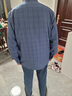 恒源祥羊毛衬衫男加绒加厚长袖加厚保暖衬衣男士中年爸爸装休闲冬季 YM45832-3磨青条格 42 实拍图