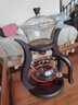 SYANF玻璃自动茶具套装懒人家用泡茶器磁吸茶壶冲泡茶壶感应泡茶壶 8邀月+六色专属杯+白琴旋盘+杯架 实拍图
