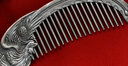 泰光银楼 银梳子999足银发梳手工錾刻浮雕立体熟银头梳实用刮痧银器 凤凰款复古 银重约68克 实拍图