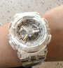 卡西欧（CASIO）Baby-g女表防震防水双显石英表多功能时尚运动学生礼物推荐 冰韧透明白BA-110CR-7A 实拍图